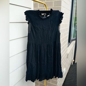 Urban Outfitters black ruffle babydoll mini dress